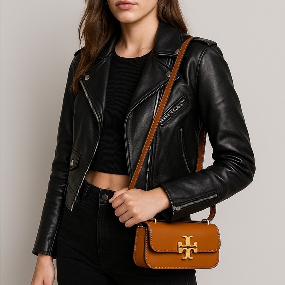 NWT 🎀Tory Burch Brown Leather Eleanor Shoulder Bag - Picture 15 of 15